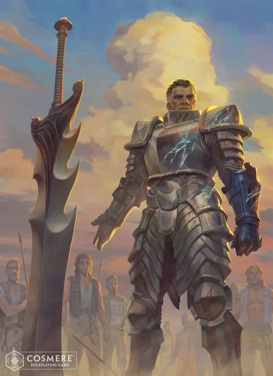 Cosmere RPG Nuckturp Dalinar Kholin Espada Fractal Armadura Fractal Roshar Caminho dos Reis Relatos da Guerra das Tempestades