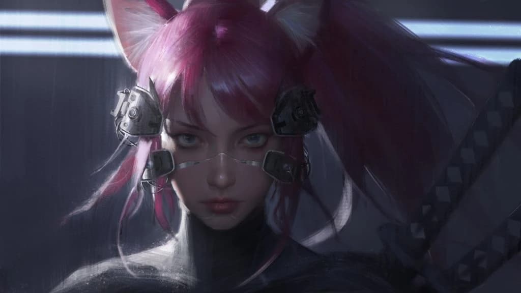 yuhong-ding-cyberpunk solo-rpg de mesa-Personagem Samurai-gata
