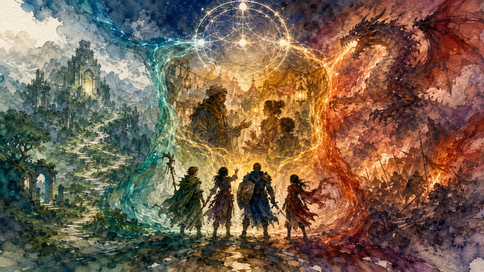 Os 3 pilares de uma campanha de RPG (AI)